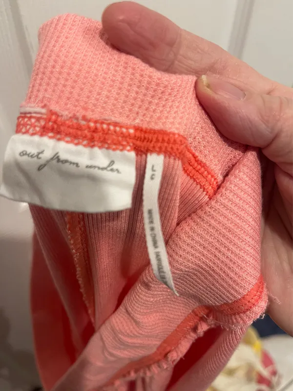 Urban Outfitters Out From Under L Pink Flowy Lounge Pants Large Coral Cute - Image 6