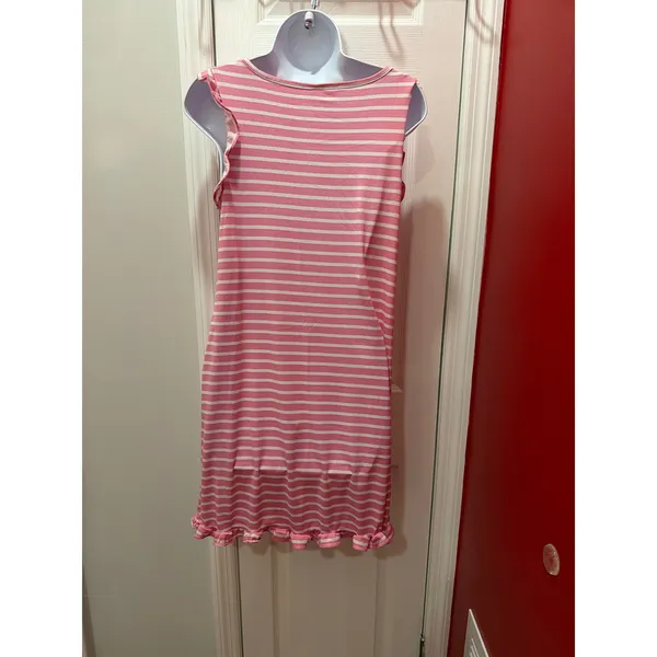 Draper‎ James Pajama Set Women Pink Striped Robe Nightgown S - Image 5