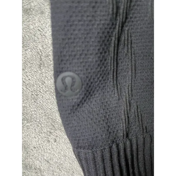 Lululemon Rest Less Pullover Black Textured Long Sleeve Running Workout Top 6 - Image 5