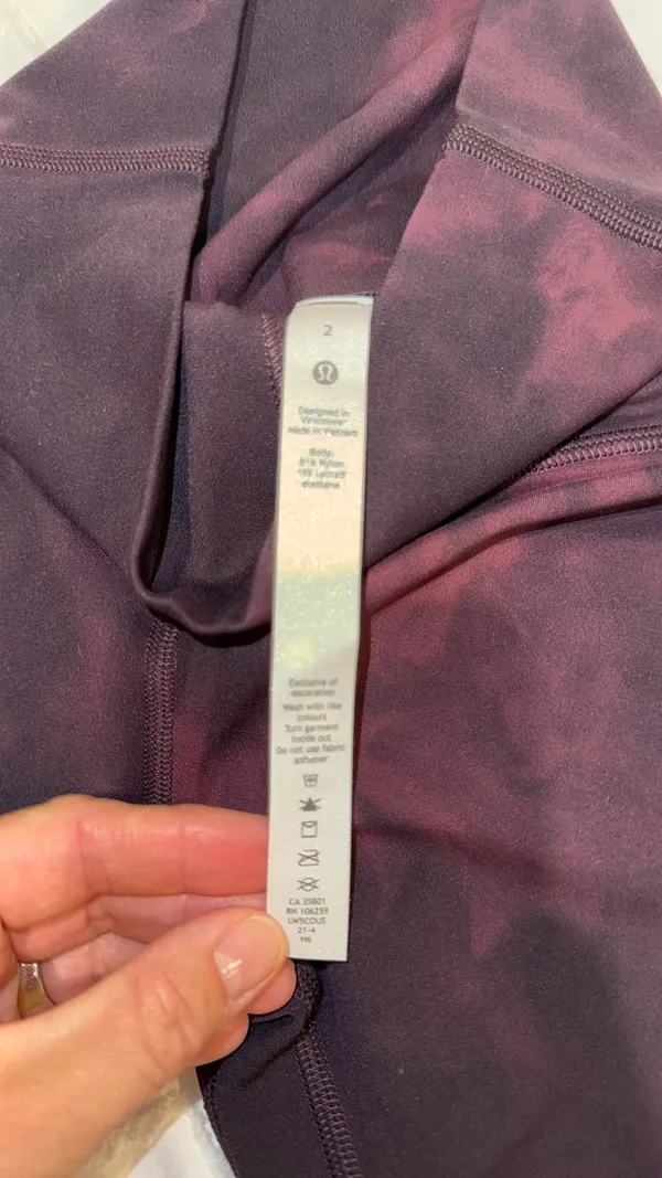 Lululemon Align HR Pants 28 Red/Black Space Dye - Image 5