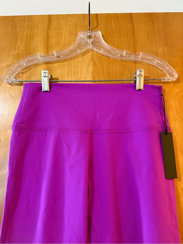 Savvi Fit Dancer Leggings Fuchsia Colorful Athleisure Yoga Walk Womens NWT Large - Image 5