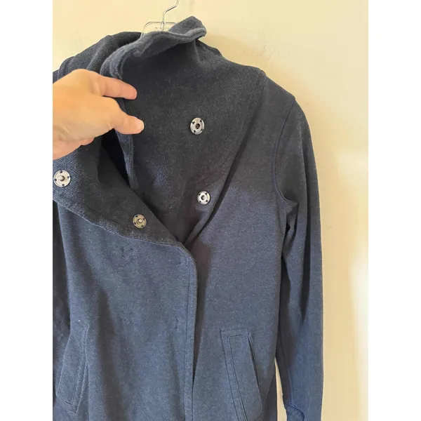 Lululemon Heavyweight Cinch Pocket Jacket Sweater Navy Blue Size 4 - Image 4