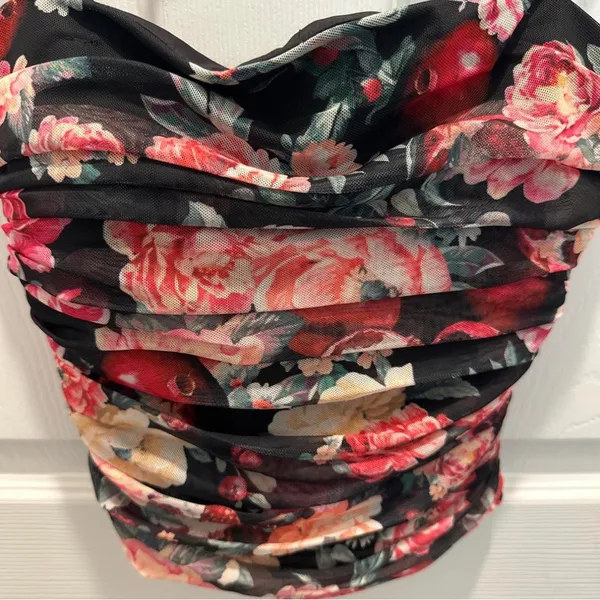 Express Floral Ruched Women's Top - Image 2