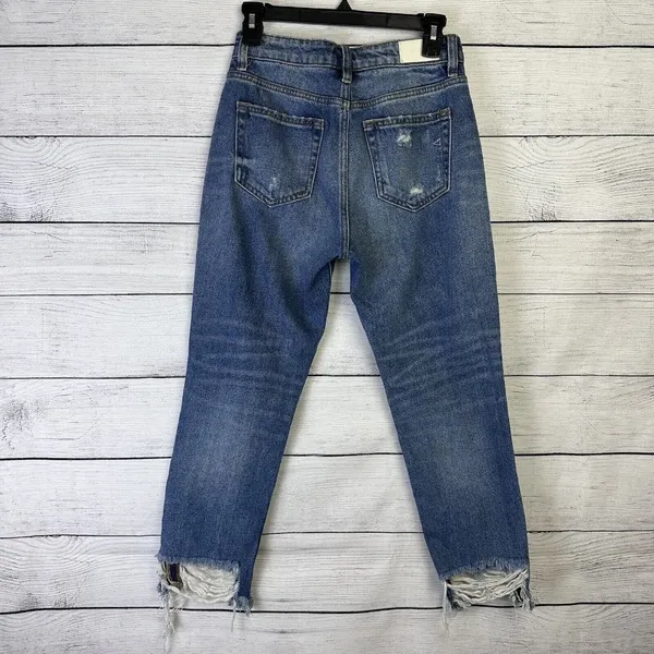Hidden By‎ Buckle Womens Blue Jeans Size 25 Distressed Medium Wash Skinny Jeans - Image 4