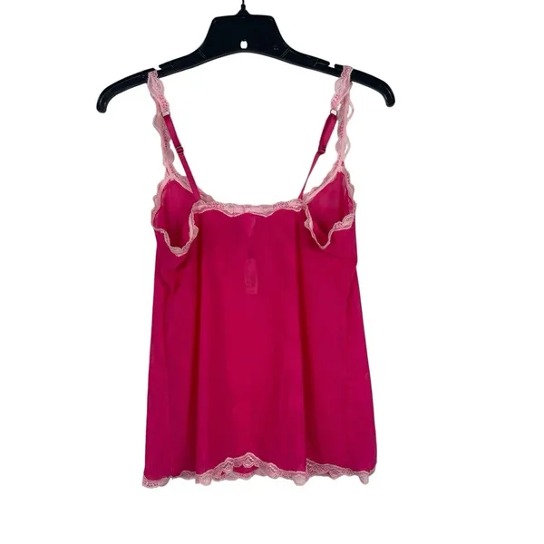 Y2K Pout By Victoria’s Secret Pink Sheer Mesh Lace Trim Cami Tank Top NWT L - Image 5
