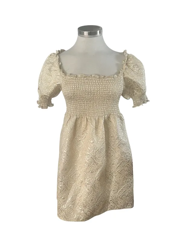 The Hill House Home Athena Nap Dress Metallic Size Small - Image 4