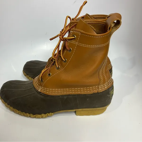 L.L. Bean “Bean Boots” tan brown‎ waterproof duck boots women’s size 9 - Image 3