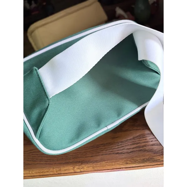 Athleta All About Large Canvas Belt Bag Green White Crossbody Waist Pack - Image 3