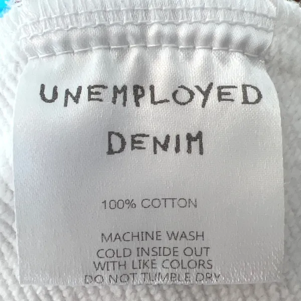 Unemployed Denim White‎ Embroidered Sweatpants XS Lightning Bolt Streetwear EUC - Image 6