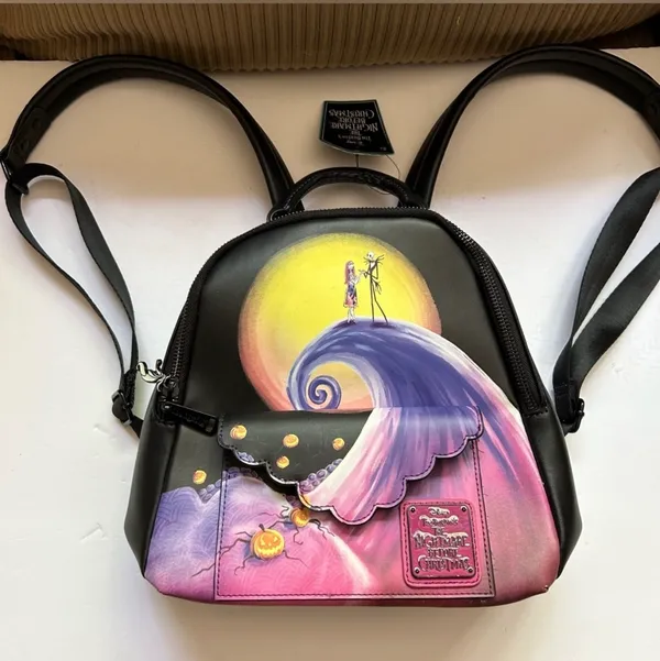 NEW Loungefly Disney The Nightmare Before Christmas Spiral Hill Backpack - Image 2