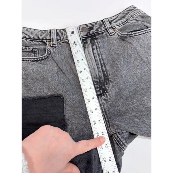 Garage Denim Gray‎ Patchwork Wide Leg Jeans Urban Street Utility Size 9 - Image 9