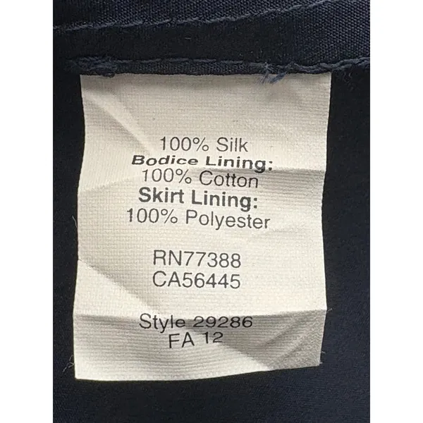 J.Crew Arabelle Strapless‎ Silk Chiffon Dress Navy Blue Size 4 Ruched Cocktail - Image 7