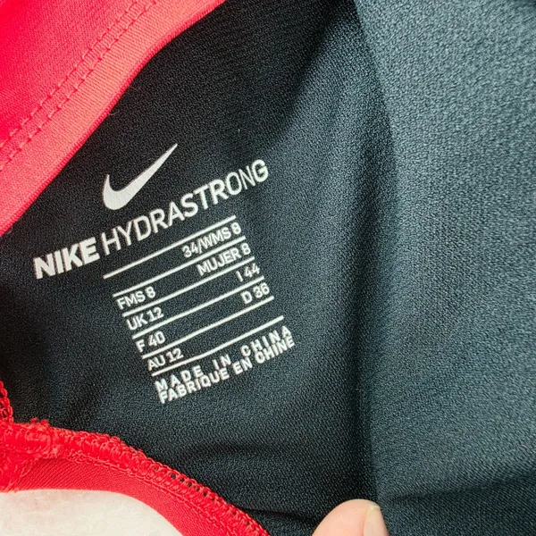 Nike Swim HydraStrong Essential Red One Piece Swimsuit Size 34 WMS 8 - Image 5