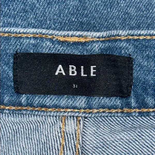 ABLE High Rise Straight Leg Jeans Stretch Denim Women’s 31 - Image 11