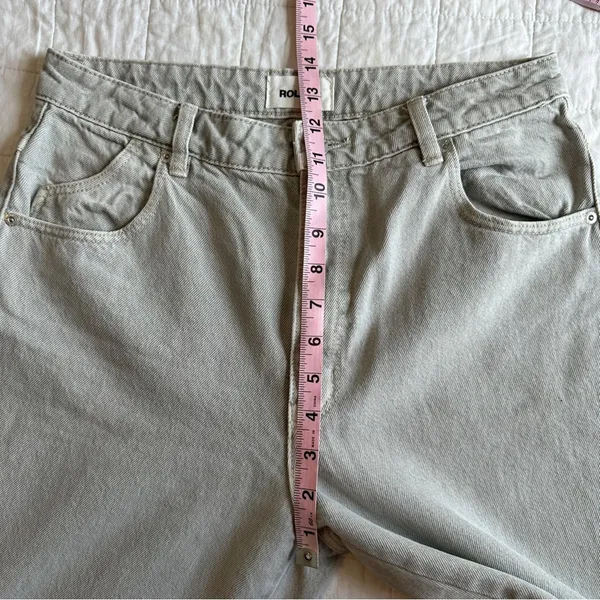 ROLLA'S Original High Rise Straight Jeans Stone Wash Grey 30 - Image 6