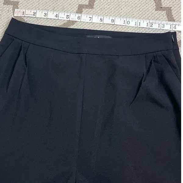 Lulus Kick It Black High-Waisted Trouser Pants Pleated Side Zip, Size Medium - Image 8