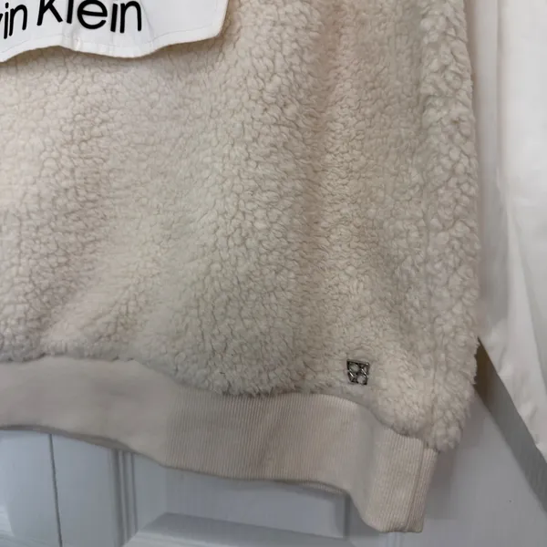 NWT Calvin Klein Sherpa and Windbreaker Half Zip Mock Neck Jacket Large - Image 3