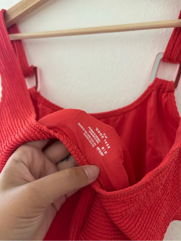 Aerie crinkle birthday scoop cheekiest one piece in resort red - Image 5