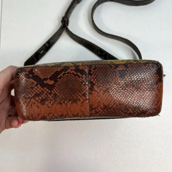 Madewell The Transport‎ Camera Bag Colorblock Snake Embossed Edition Rusted Tin - Image 6
