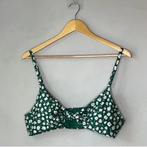 ModCloth Alyssa Bikini Top Green Floral - Image 3