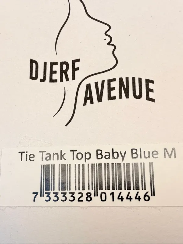 New Fjerf Avenue Tie Tank Top Baby Blue - Image 6