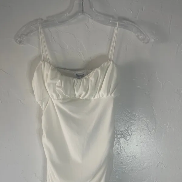 Polly Princess Women's Size 6 Small White White Eco Penney‎ Mini Dress - Image 3