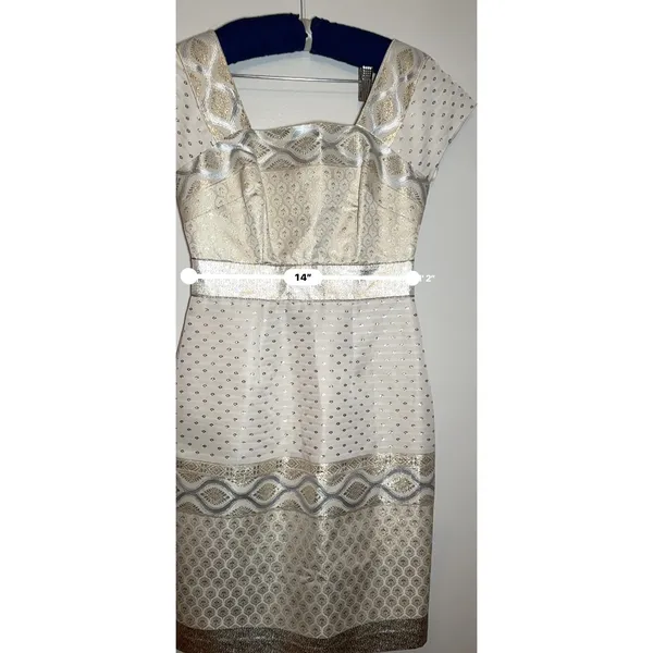 Marchesa Voyage Arabian Stars Align Ivory Sheath Formal Dress Women’s 4 - Image 6