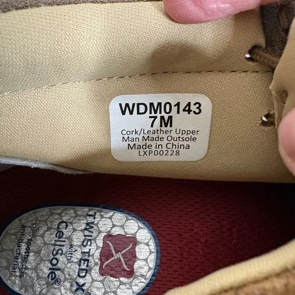 Twisted X Cork Leather Upper‎ Chukka Moc Boots Women's Size 7M - Image 6