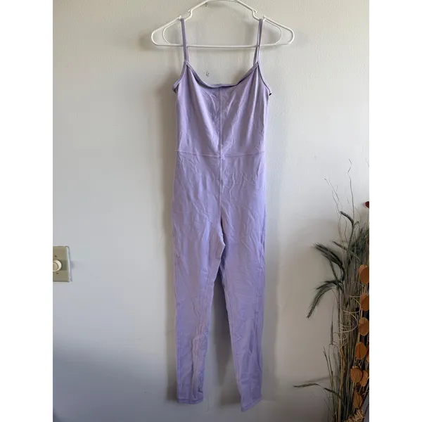 Wilfred Free Aritzia Divinity Jumpsuit Lilac Purple Spaghetti Strap Unitard S - Image 3