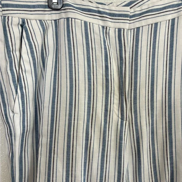 LOFT Striped Blue and White Wide Leg Woman’s Pants NWOT Size 16 - Image 3