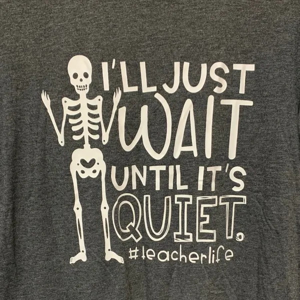 Charcoal Teacher Graphic Women's Tee - Image 2