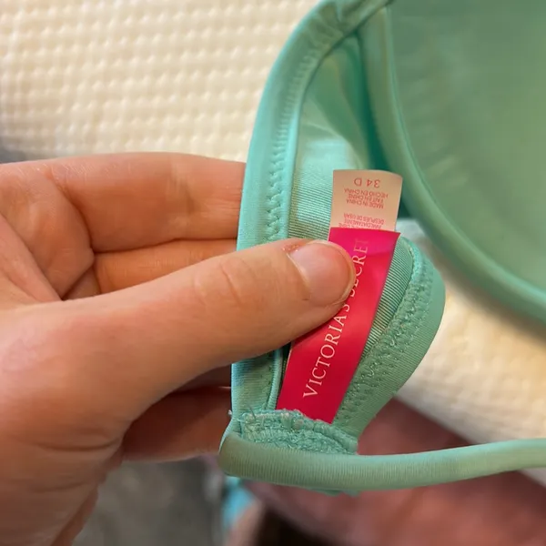 Turquoise blue Victoria’s secret push-up bikini top with underwire 34D - Image 8