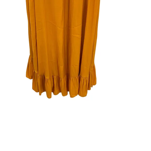 Maje Rasti One-Shoulder Dress Long High-Lo Satin Yellow Size 1 US‎ Small - Image 11