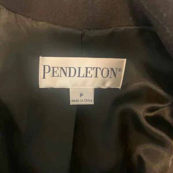 Pendleton Wool Coat Size Small Classic Black Merino Wool - Image 6