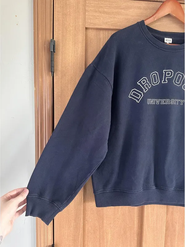 KULE Organic Cotton Raleigh Dropout University Crewneck Sweatshirt Women’s Large - Image 3