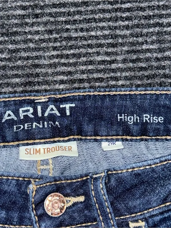 Ariat Ella Wide Leg Slim Trouser Dark Wash Blue Jeans 29 R 10032550 - Image 9