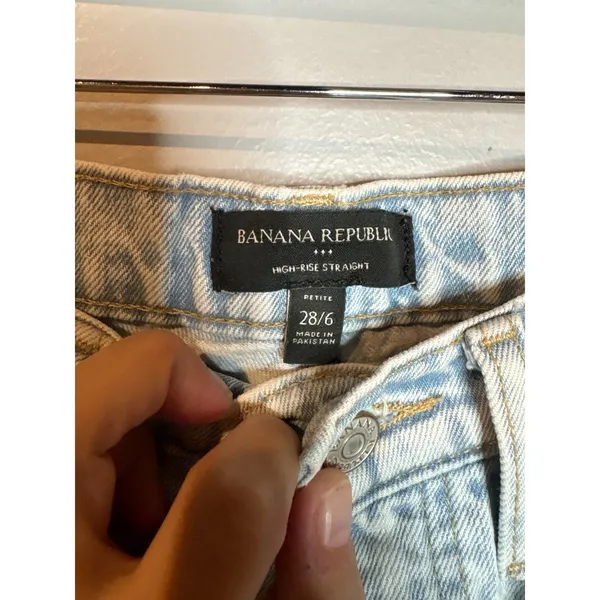 Banana Republic light wash High Rise Straight jeans - Image 2