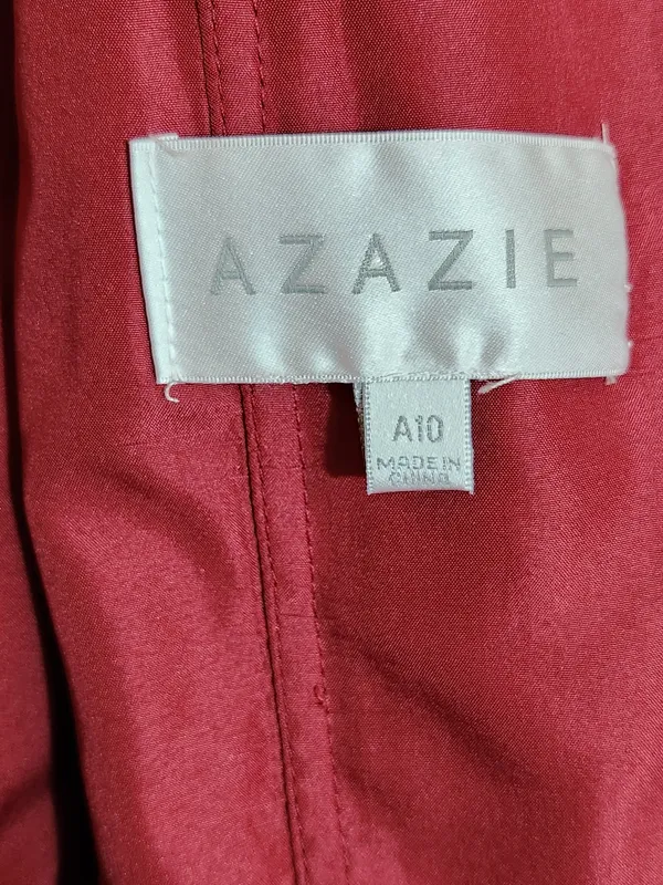 Azazie Wine Burgundy Tess Mother of the Bride Dress Size A10 Medium - Image 7