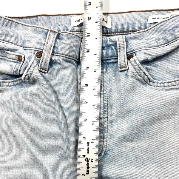 Aritzia Denim Forum The Arlo High Rise Straight Jeans Size 29 Light Wash GUC - Image 11