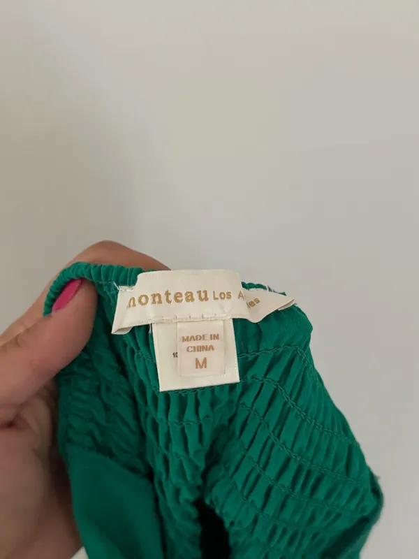 Kelly green slit dress Size M - Image 3