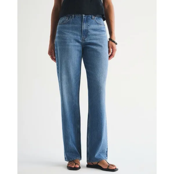 Abercrombie & Fitch Curve Love Loose Fit Jeans - Image 2