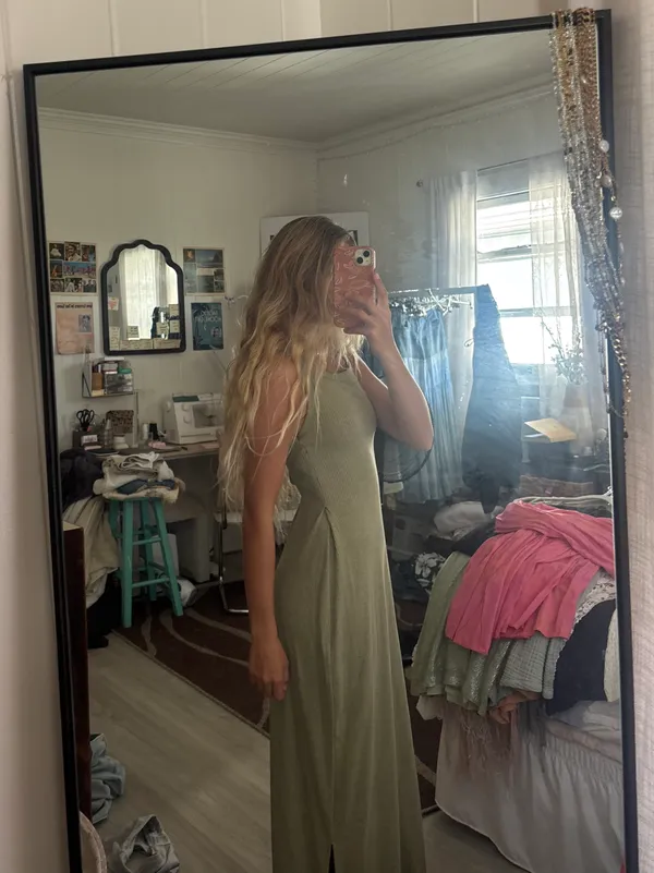 Long Green Dress Size M - Image 2