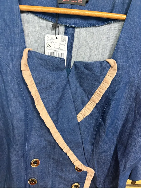 MNG Love To Lounge Denim blouse size xl - Image 4