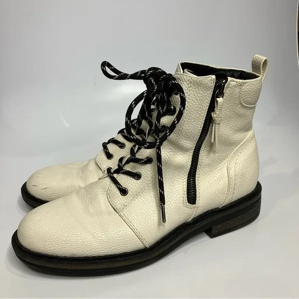 Bare traps Amysue white combat boots zip up women’s‎ size 7.5 punk casual - Image 2
