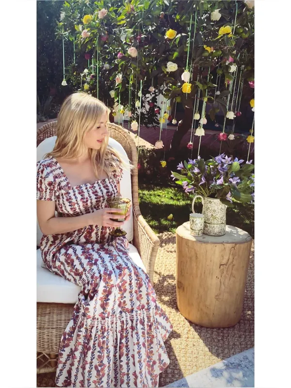 OPT Daphne Smocked Dress Small White - Image 3