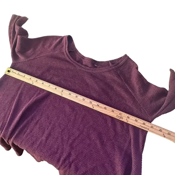 We The Free Free People Oversized Thermal Waffle Knit Top Size S Slouchy Swing - Image 3
