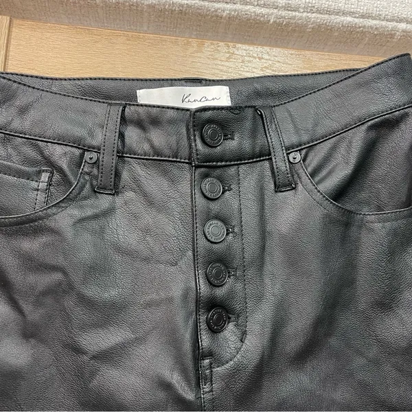 KanCan USA Joan High Rise Faux Leather Bootcut Pants Women’s Size 7/27 Leather Pants - Image 7