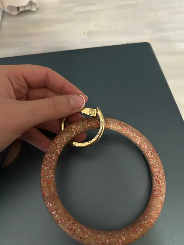 Glitter keyring wristlet Gold - Image 2