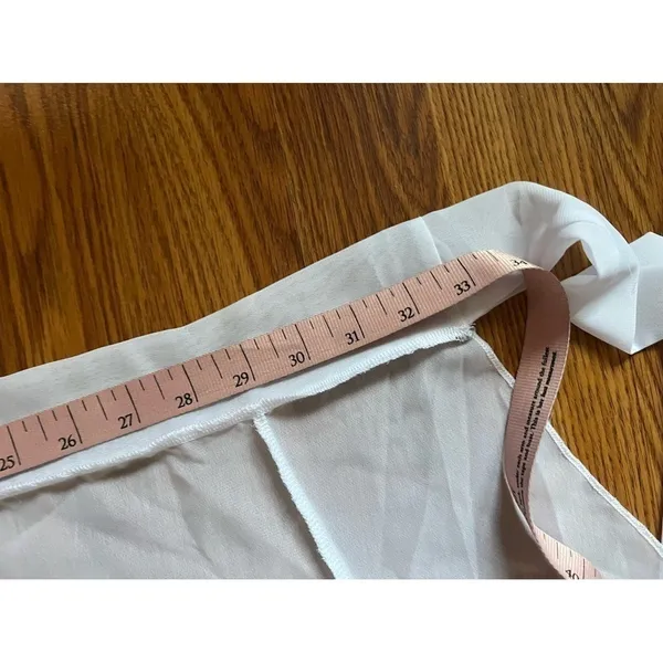 Matte Collection Sheer White Cover Up Sarong Adjustable Tie Skirt Size Medium - Image 6