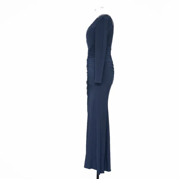 Xscape Crystal Trim Long‎ Sleeve Gown - Image 6